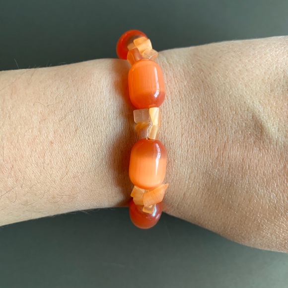 Orange Beaded Braclet - Picture 2 of 3